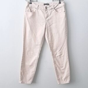 Miss Poured in Blue pale blush pink ankle cropped stretch Jeans Size 8